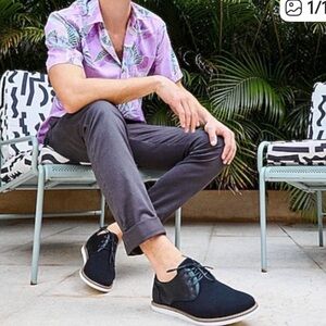 Seven 91 Oxford Shoes Men's Size 8 Black Leather S12